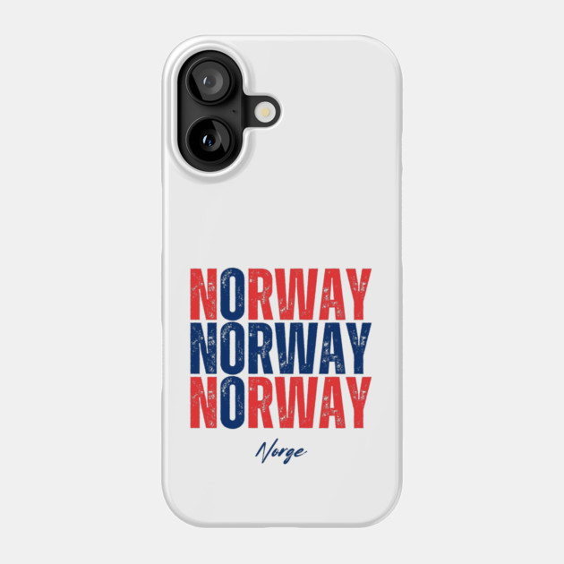 Norway flag, norwegian flag Phone Case by eka123