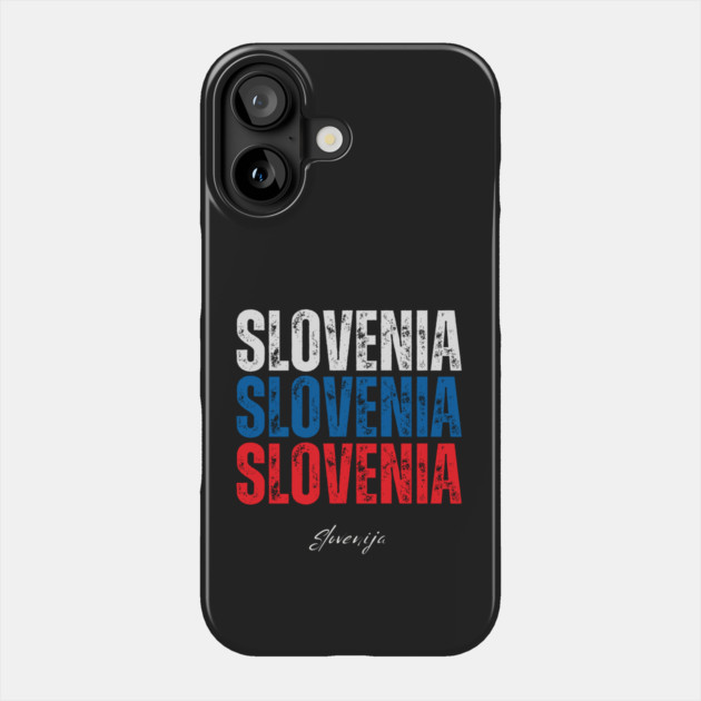 Slovenia flag, slovenian flag Phone Case by eka123