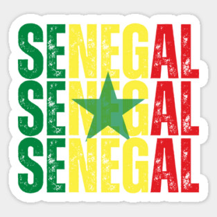 Senegal flag, senegalese flag Sticker