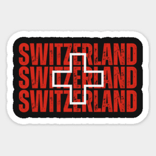 Switzerland flag, swiss flag Sticker