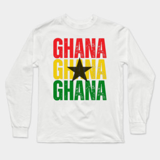 Ghana flag, ghanese flag Long Sleeve T-Shirt