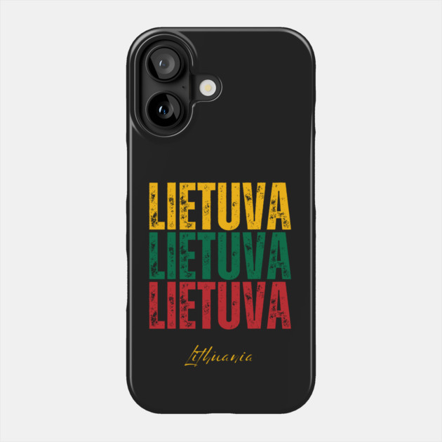 Lithuania flag, lithuanian flag Phone Case by eka123