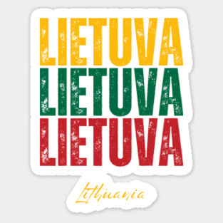 Lithuania flag, lithuanian flag Sticker