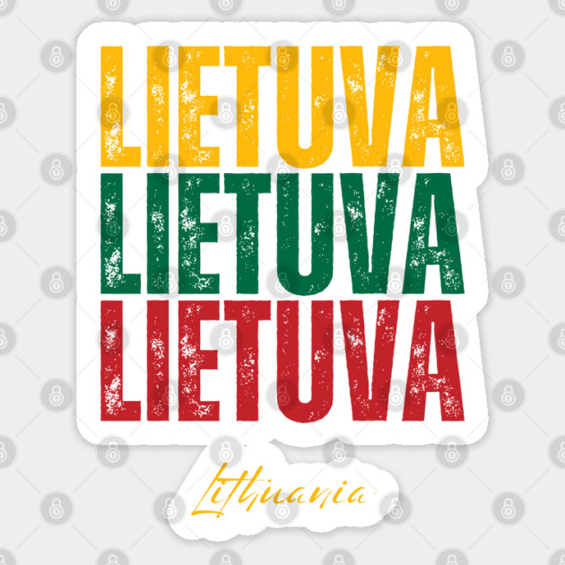 Lithuania flag, lithuanian flag Sticker by eka123