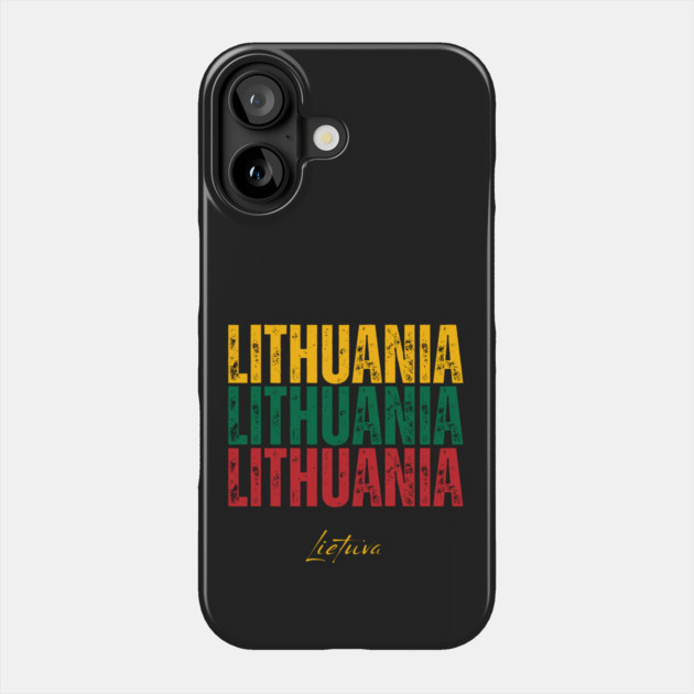Lithuania flag, lithuanian flag Phone Case by eka123