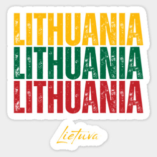 Lithuania flag, lithuanian flag Sticker