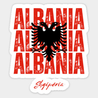 Albania flag, albanian flag Sticker