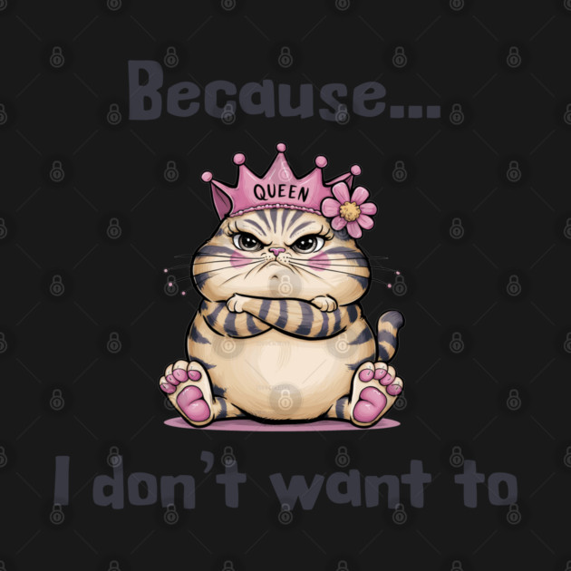 Because I Don't Want to, Grumpy Cranky Queen Diva Kitty by Luxinda