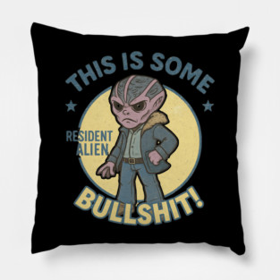 Earth is Confusing – Resident Alien Retro Sunset Sitcom Pillow