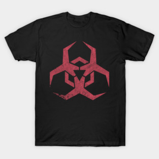 Distressed Malware Hazard Symbol T-Shirt