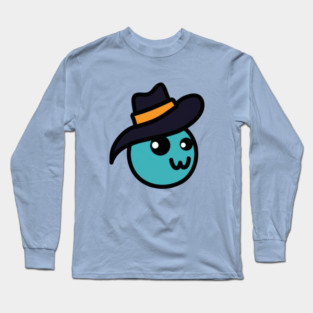 Blue Fedora Long Sleeve T-Shirt