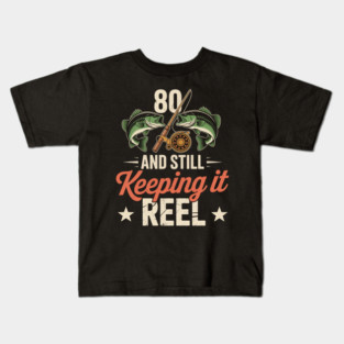 80Th Birthday Fishing Kids T-Shirt