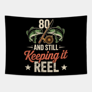80Th Birthday Fishing Tapestry
