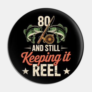 80Th Birthday Fishing Pin