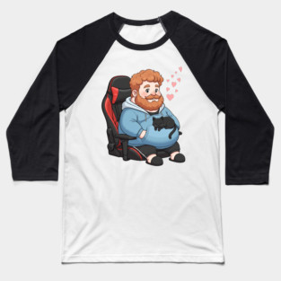 Caseoh & Kittyuuh | Cute Gamer Twitch Streamer Fanart Merch Baseball T-Shirt