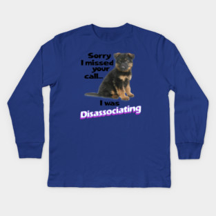 Disassociating Dog Kids Long Sleeve T-Shirt