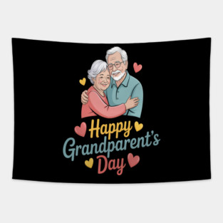 Happy Grandparents Day Tapestry