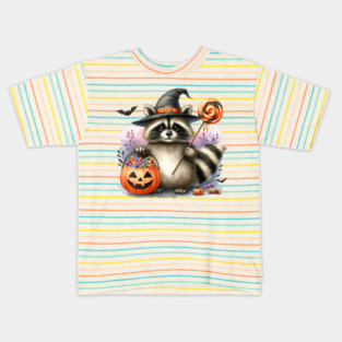 Spooky and Feral Raccoon Kids T-Shirt