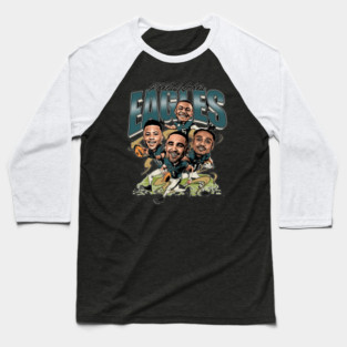 Philadelphia Eagles Football Team Caricature Baseball T-Shirt