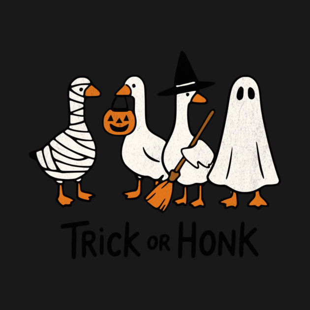 Trick or Honk Halloween Goose Design by Designed By Marty