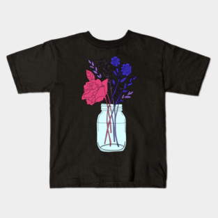 Bisexual Pride Flower Bouquet Kids T-Shirt