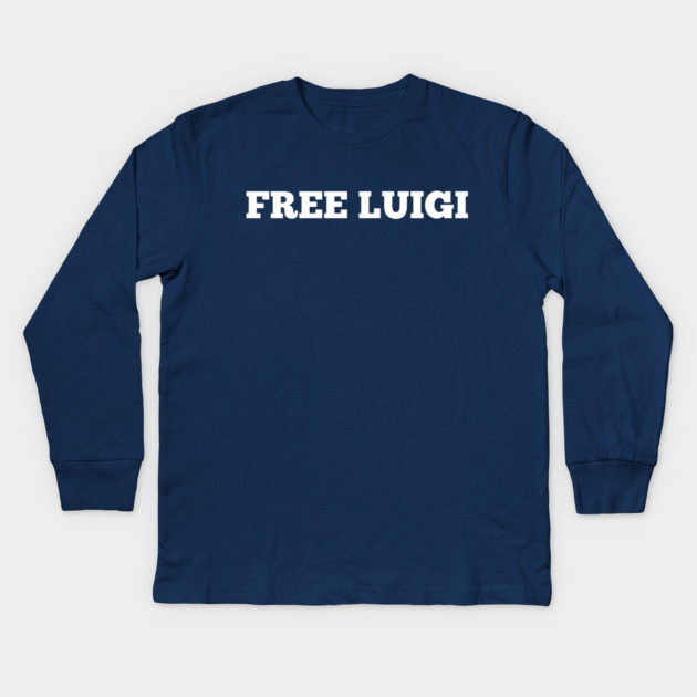 Free Luigi Kids Long Sleeve T-Shirt by casualteesinc