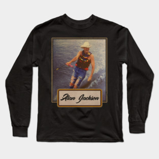 Alan jackson, Vintage Long Sleeve T-Shirt