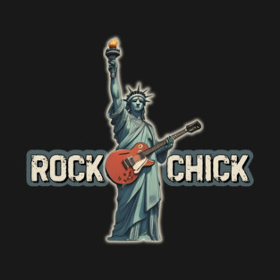 Rock Chick Statue Of Liberty T-Shirt
