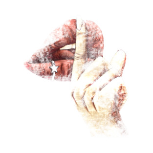 Distressed Husht logo T-Shirt