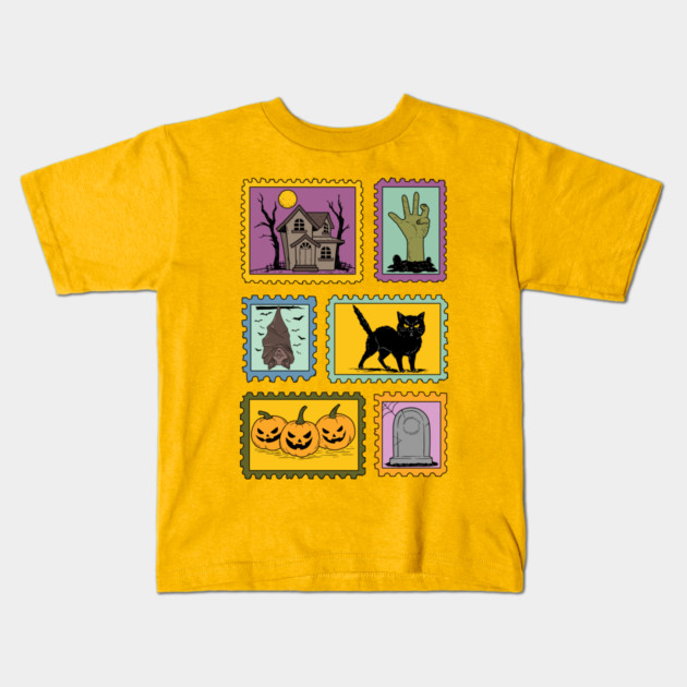 Halloween Stamps Kids T-Shirt by GoshWow®