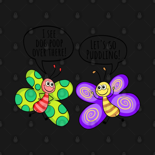 Two Cute Butterflies See Poop, Decide to Go Puddling by Luxinda