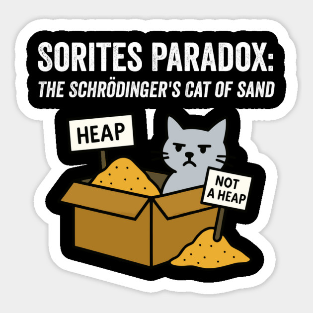 Sorites Paradox: The Schrodinger's Cat of Sand, funny design Magnet by Luxinda