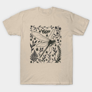 Linocute Dragonfly T-Shirt