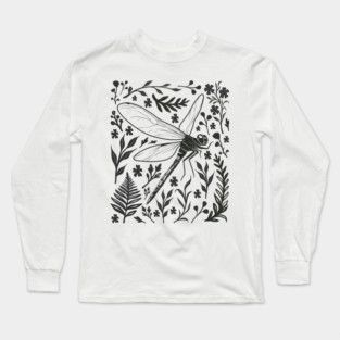 Linocute Dragonfly Long Sleeve T-Shirt