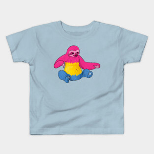 Pansexual Pride Sloth Kids T-Shirt