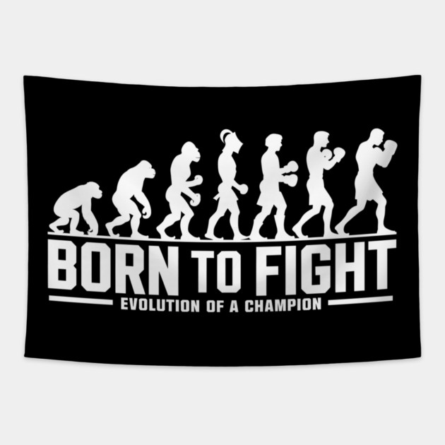 Born to Fight Evolution of a Champion Tapestry by MakerMind8.2