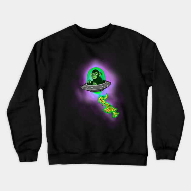 spacemonkey Crewneck Sweatshirt by John Wigger