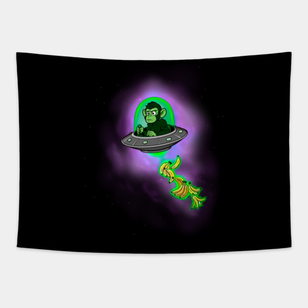 spacemonkey Tapestry by John Wigger