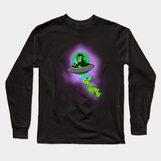 spacemonkey Long Sleeve T-Shirt by John Wigger