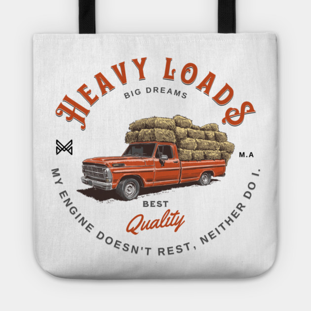 Pickup work truck. Heavy loads, big dreams Tote by monsalveautos