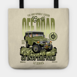 Classic Toyota FJ40 Illustration | Vintage Automotive Art Tote