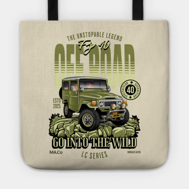 Classic Toyota FJ40 Illustration | Vintage Automotive Art Tote by monsalveautos
