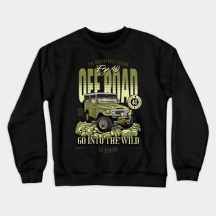 Classic Toyota FJ40 Illustration | Vintage Automotive Art Crewneck Sweatshirt