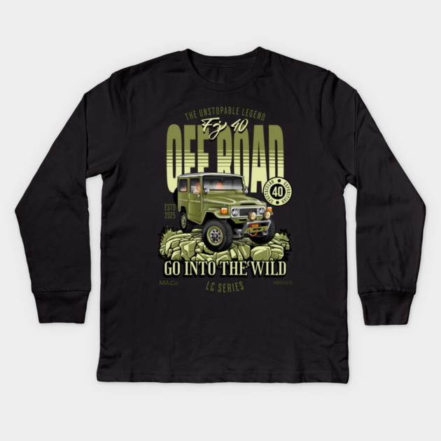 classic toyota fj Kids Long Sleeve T-Shirt by monsalveautos