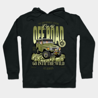 Classic Toyota FJ40 Illustration | Vintage Automotive Art Hoodie