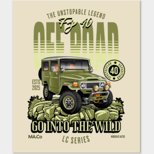 Classic Toyota FJ40 Illustration | Vintage Automotive Art Posters and Art