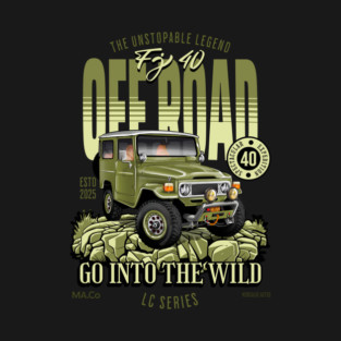 Classic Toyota FJ40 Illustration | Vintage Automotive Art T-Shirt