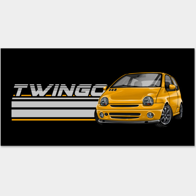 Renault Twingo yellow – Art on Wheels Wall Art by monsalveautos