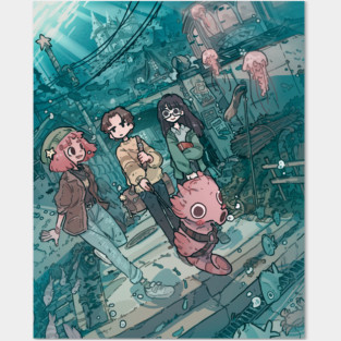 Underwater city Posters and Art