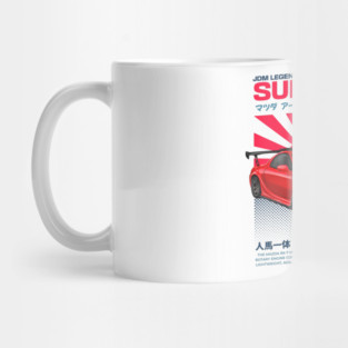 Mazda RX-7 JDM Art Print | Hand-Drawn for Car Enthusiasts | red Mug